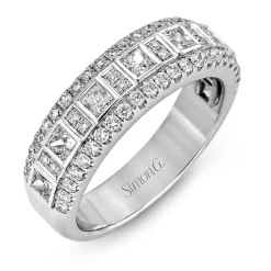 Simon G. Anniversary Ring In 18k Gold With Diamonds New