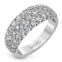 Simon G. Anniversary Ring In 18k Gold With Diamonds Clearance