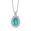 Simon G. Aquamarine Pendant in 18k Gold with Diamonds New