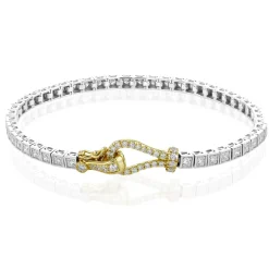 Simon G. Buckle Bracelet in 18k Gold with Diamonds Fashion