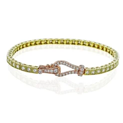 Simon G. Buckle Bracelet in 18k Gold with Diamonds Fashion