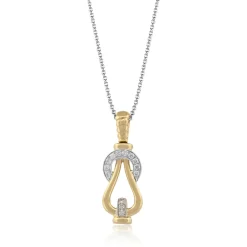 Simon G. Buckle Pendant in 18k Gold with Diamonds Clearance