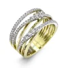 Simon G. Clio Fashion Ring In 18k Gold With Diamonds Fashion