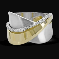 Simon G. Clio Fashion Ring In 18k Gold With Diamonds Fashion