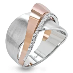 Simon G. Clio Fashion Ring In 18k Gold With Diamonds Fashion