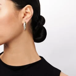 Simon G. Clio Hoop Earrings in 18k Gold with Diamonds Fashion