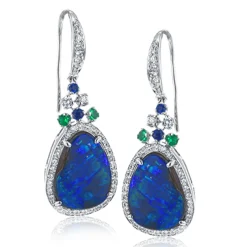 Simon G. Color Opal Earrings in 18k Gold with Diamonds Discount