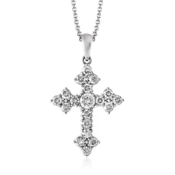 Simon G. Cross Pendant in 18k Gold with Diamonds Clearance