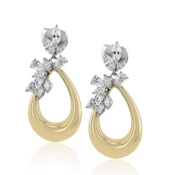 Simon G. Drop Earrings in 18k Gold with Diamonds Best