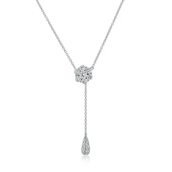 Simon G. Drop Pendant Necklace in 18k Gold with Diamonds New
