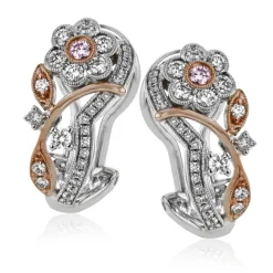 Simon G. Earrings in 18k Gold with Diamonds New