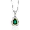 Simon G. Emerald Pendant in 18k Gold with Diamonds Sale