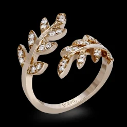 Simon G. Fallen Leaves Fashion Ring In 18k Gold With Diamonds Online