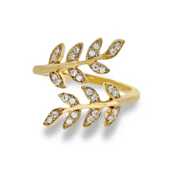 Simon G. Fallen Leaves Fashion Ring In 18k Gold With Diamonds Online