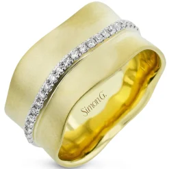 Simon G. Fashion Ring In 18k Gold With Diamonds New