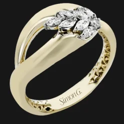 Simon G. Fashion Ring in 18k Gold with Diamonds Outlet