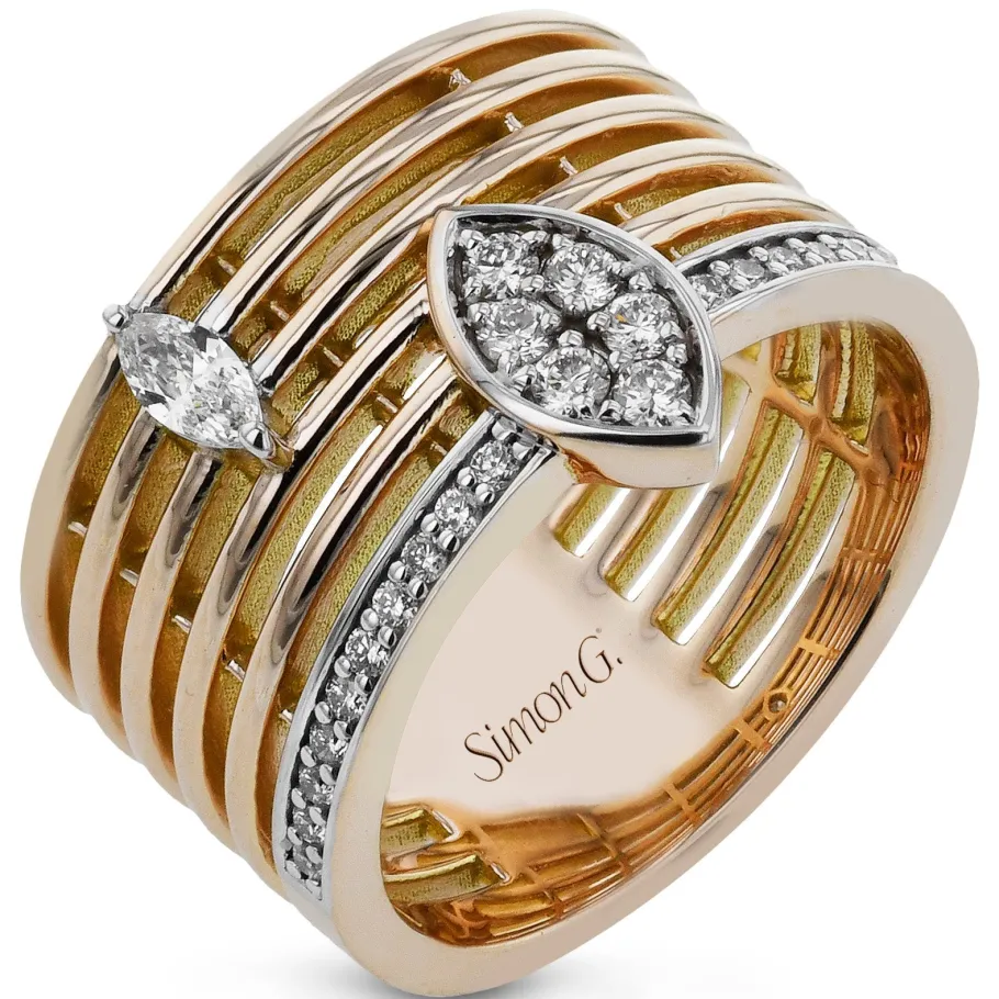 Simon G. Fashion Ring In 18k Gold With Diamonds Discount