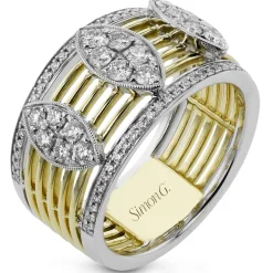 Simon G. Fashion Ring In 18k Gold With Diamonds Fashion
