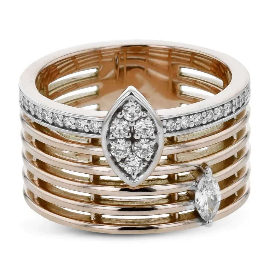 Simon G. Fashion Ring In 18k Gold With Diamonds Discount