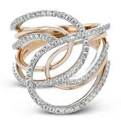 Simon G. Fashion Ring In 18k Gold With Diamonds Hot