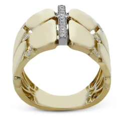 Simon G. Fashion Ring In 18k Gold With Diamonds New