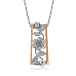 Simon G. Floral Pendant in 18k Gold with Diamonds Fashion