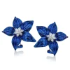 Simon G. Flower Earrings in 18k Gold with Diamonds Clearance