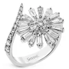 Simon G. Flower Fashion Ring In 18k Gold With Diamonds Online