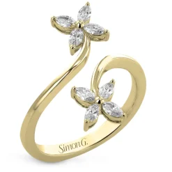 Simon G. Flower Fashion Ring in 18k Gold with Diamonds Online