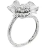 Simon G. Flower Fashion Ring In 18k Gold With Diamonds New