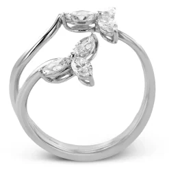 Simon G. Flower Fashion Ring In 18k Gold With Diamonds Clearance