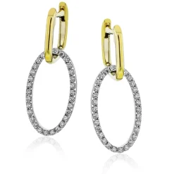 Simon G. Hoop Earrings in 18k Gold with Diamonds Fashion
