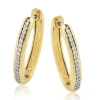 Simon G. Hoop Earrings in 18k Gold with Diamonds Clearance