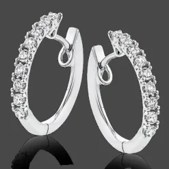 Simon G. Hoop Earrings in 18k Gold with Diamonds Best