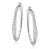 Simon G. Hoop Earrings in 18k Gold with Diamonds Discount