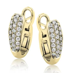 Simon G. Hoop Earrings in 18k Gold with Diamonds New