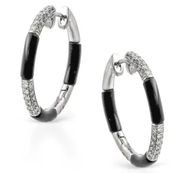 Simon G. Hoop Earrings in 18k Gold with Diamonds Online