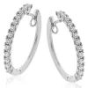 Simon G. Hoop Earrings in 18k Gold with Diamonds New