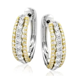Simon G. Hoop Earrings in 18k Gold with Diamonds Sale