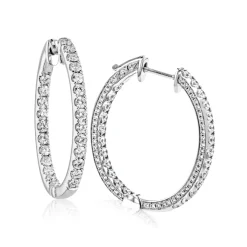 Simon G. Hoop Earrings in 18k Gold with Diamonds Hot