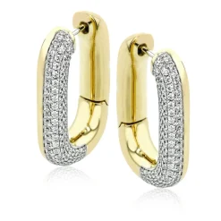 Simon G. Hoop Earrings in 18k Gold with Diamonds Clearance