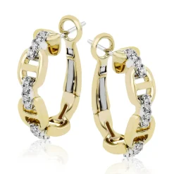 Simon G. Hoop Earrings in 18k Gold with Diamonds Clearance