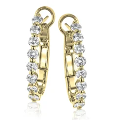 Simon G. Hoop Earrings in 18k Gold with Diamonds Discount
