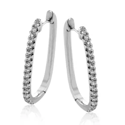 Simon G. Hoop Earrings in 18k Gold with Diamonds Clearance