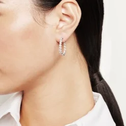Simon G. Hoop Earrings in 18K Gold with Diamonds Fashion