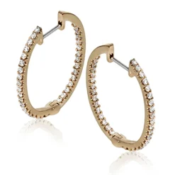 Simon G. Hoop Earrings in 18k Gold with Diamonds Hot