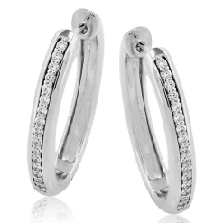 Simon G. Hoop Earrings in 18k Gold with Diamonds Clearance