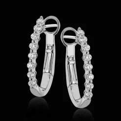 Simon G. Hoop Earrings in 18k Gold with Diamonds Discount