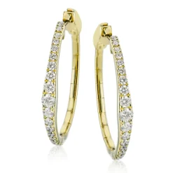 Simon G. Hoop Earrings in 18k Gold with Diamonds Discount