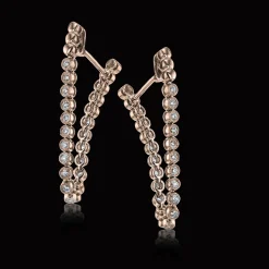 Simon G. Hoop Earrings in 18k Gold with Diamonds Discount